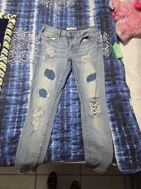Light Blue Distressed Women’s Jeans